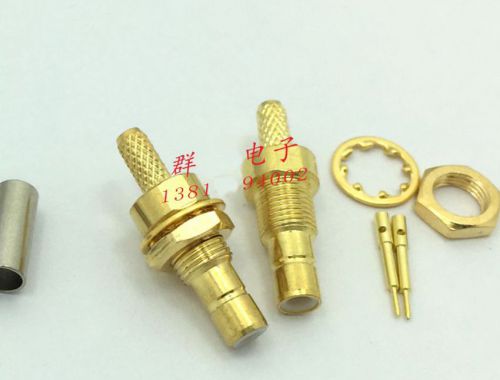 1Pcs SMB male plug nut bulkhead crimp RG174 RG316 LMR100 RF connector