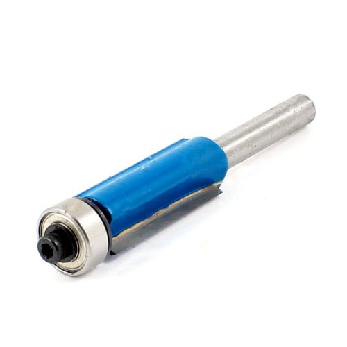 Dual edges 1/4&#034; x 1/2&#034; straight flush trim router bit bearing end blue for sale