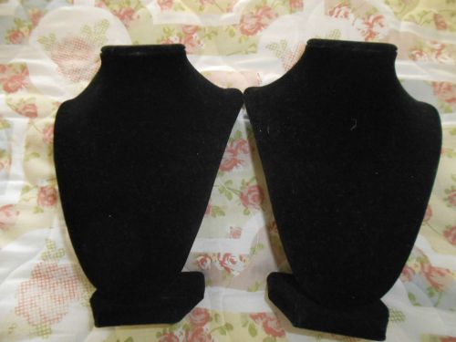 Two Necklace display stands, black velvet