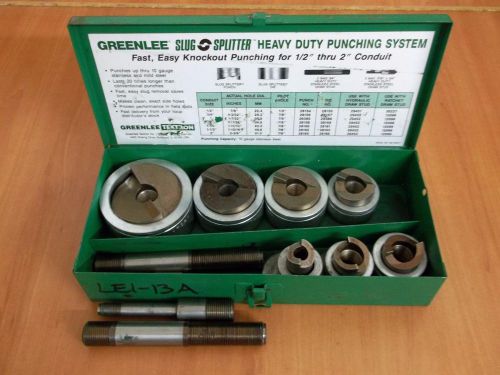 GREENLEE 7307 Slug Splitter KO Set for 1/2-2&#034; Stainless Steel, NICE!