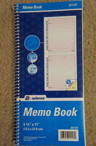 ADAMS 5 1/4&#034; x 11&#034; MEMO BOOK SC1157