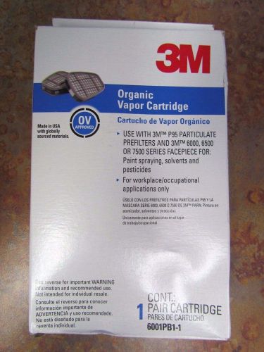 3M Organic Vapor Cartridge - 1 Pair - 6001PB1-1 (A609)