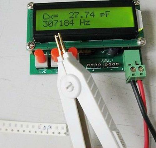 L/C Inductance Capacitance LC Meter High Precision For DIP SMD + Free 2 Clips