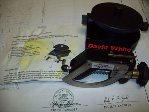 David white 5237 manual slope plate laser level tripod auto for sale