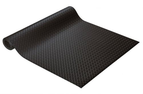 NEW 12&#034; x 48&#034; x 5/32&#034; DIAMOND PLATE BLACK VINYL RUBBER MATTING~SOLD BY THE FOOT~