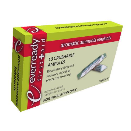 10 Pack Crushable Ammonia Inhalants CapsulesAmpules 33cc First Aid EMT- Unit Box