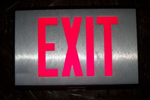 EXIT Sign  8 1/2 X 13 1/4  LIGHTS UP RETRO Man Cave