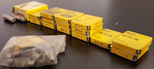 Lot of 69 Buss Fuses MDL1 W ABC-20 W MDL3-2/10 W MDA3 W MTH4 W ABC10 W AGC 1-1/2