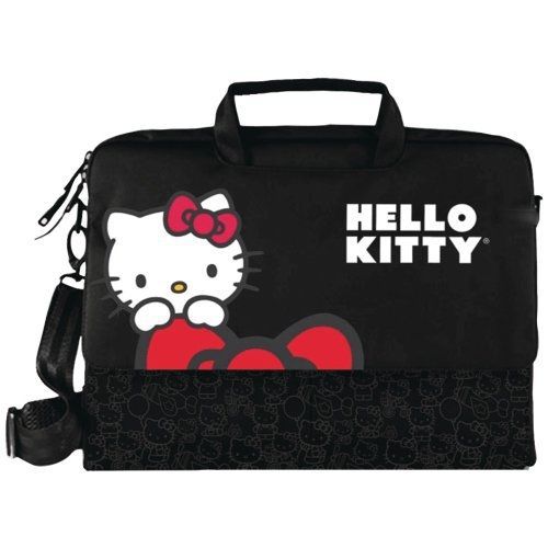 Hello Kitty Kt4335B Hello Kitty Notebook Bag (Black)