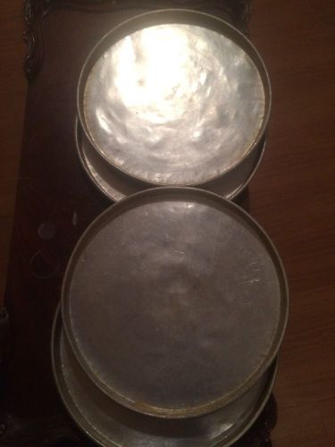 Vintage Lot Of 4 Aluminum Pizza Trays