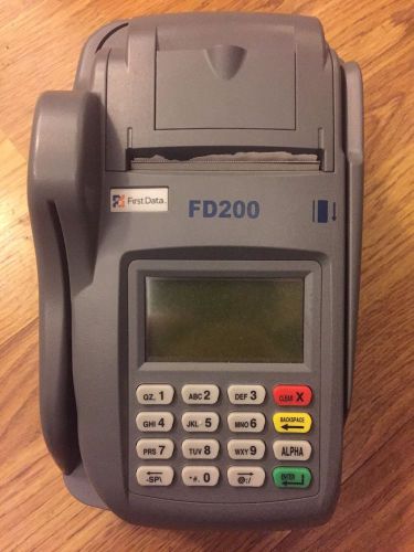 First Data Retail POS Credit Card Reader FD200 Terminal FD10 Pin Pad Used