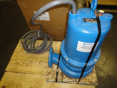 GOULDS 3HP SUBMERSIBLE SEWAGE PUMP; WS3038D3; 3HP 3PH/60/200V