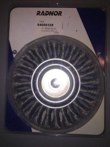 Radnor® 6&#034; x 5/8&#034; - 1/2&#034; carbon steel standard twist knot wire wheel brush for sale