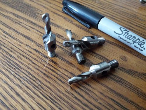 New york twist, nytd, 3/16&#034;  drill bit, 3/8&#034; countersink, combo, sharp, lot of 4 for sale