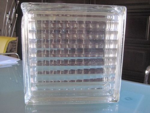 Vintage Clear Glass Block 8” x 8” x 4”