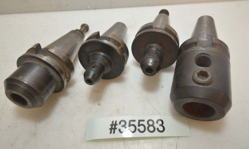 Lot of Four BT40 Tool Holders Lyndex Nikken, and Sandvik (Inv.35583)