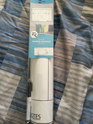 Wall Dry Erase Peel Stick White board Dry Erase Weekly Calendar Planner Office