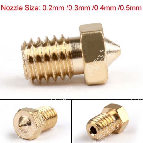 1Pcs 0.3mm J-head Nozzle Accessories M6 Threaded For 3D Printer Extruder 1.75mm