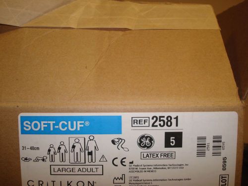 5 Critikon Soft-Cuf Blood Pressure Cuffs Large Adult Sized 2581