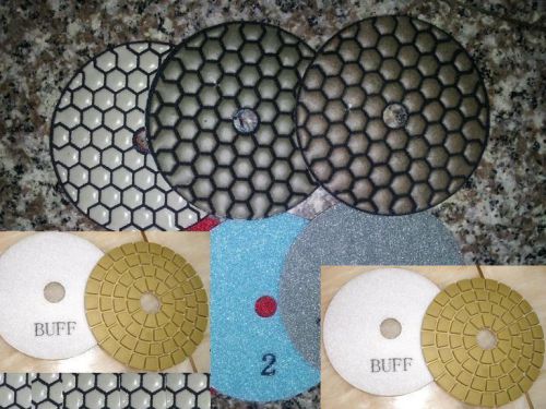 Diamond polishing pad 5 inch dry 21 pcs 3 damo buff concrete granite travertine for sale