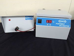 HACH model 25699-00 portable incubator with model 25804-00 power supply