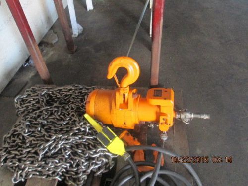 Harrington 3 ton pneumatic chain hoist model tcr3000 with long chain for sale