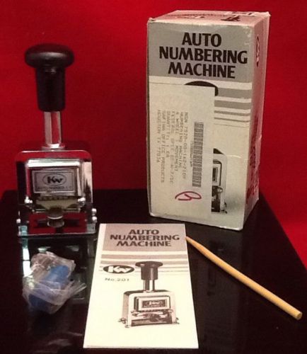 KV AUTO NUMBERING MACHINE NUMBER STAMP NO.201