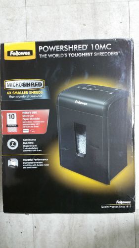 Fellowes 10 Sheet Micro-cut Shredder Black 4686002 CRC46860 NEW