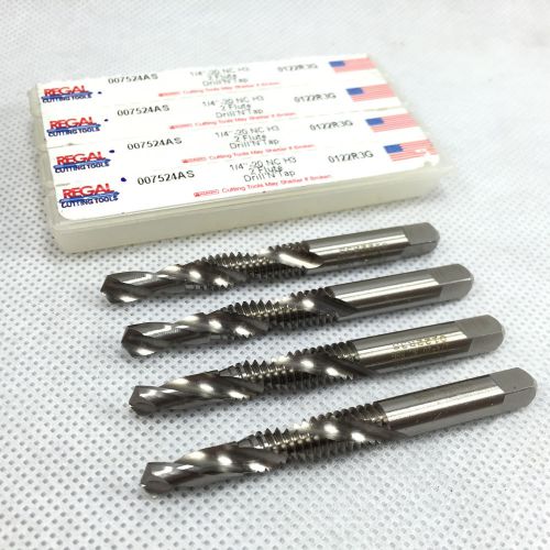 (Lot of 4) Regal 1/4-20 H3 Drill-N-Tap Bit, 2F, HSS 007524AS - NEW