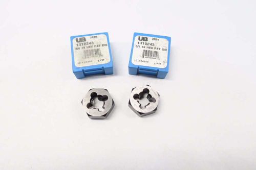 Lot 2 new union butterfield 1410243 3/8 16 hex ret die d529596 for sale