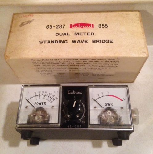 VINTAGE CALRAD 65-287 DUAL METER STANDING WAVE BRIDGE ORIGINAL BOX