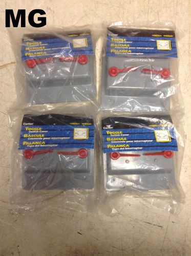 Carlon e9g2ssn weatherproof toggle switch cover 2-gang- lot of 4 nib for sale