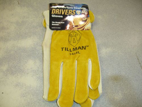 TILLMAN 1414L DRIVERS GLOVES  LARGE Split Cowhide