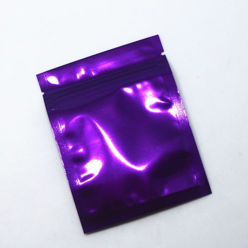 8.5x13cm Purple Aluminum Foil Retail Package Mylar Zip Lock Bag Food Grade Pouch