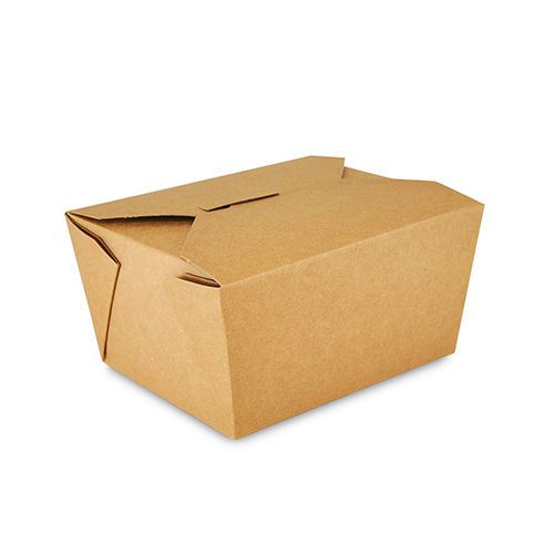 Royal 4-3/8&#034; x 3.5&#034; x 2.5&#034; #1 Kraft Folded Takeout Box, Package of 450, FTB1N