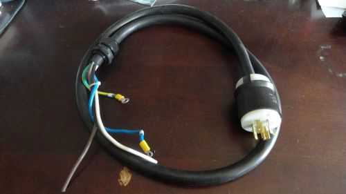 55&#034; Cord 12 AWG w/Hubbell HBL2521 Insulgrip Twist-Lock Plug 277/480 V 20A 4 Pole
