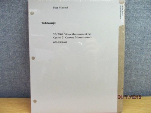 TEKTRONIX VM700A Video Mesaurement Set Option 21 Camera Measurements User Manual