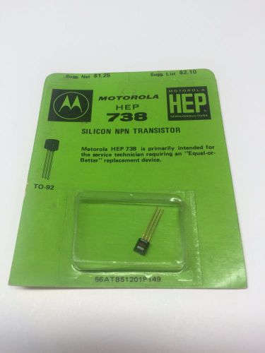 MOTOROLA HEP 738 Silicon NPN Transistor New Old Stock