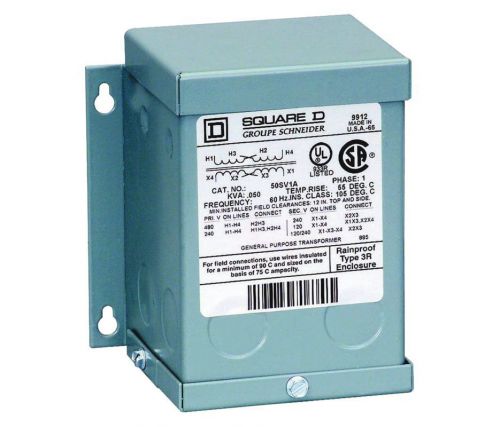 Square D 750VA Buck Booster Transformer, 24/48VAC, 1PH, IP54, 750SV82F, /HI3/