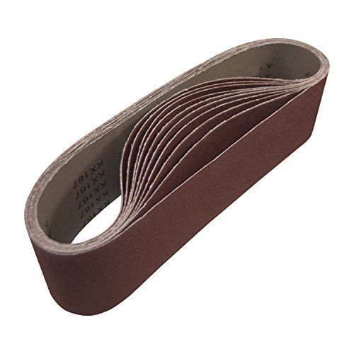 ALEKO® 4-Inch x 36-Inch 100 Grit Aluminum Oxide Sanding Belt, 10-Pack