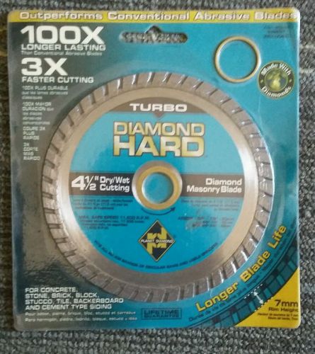 Turbo diamond hard masonry blade