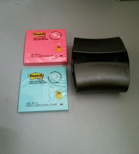 Post-It Set : Pop-Up Dispenser And 2 Pkg 100 Pop-Up Notes 3&#034;X3&#034;