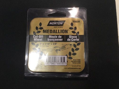 Norton Medallion 3/16&#034; X 1/16&#034; X 3/8&#034; Cut-Off Wheel (5)