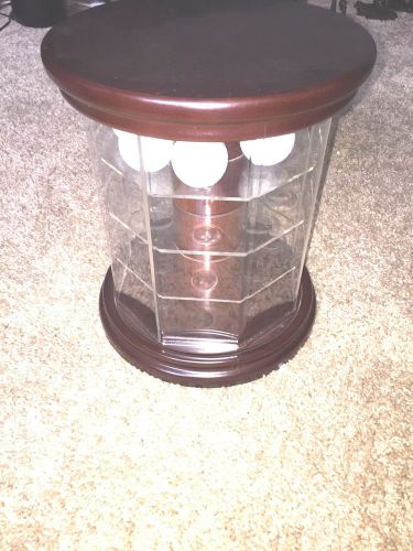 Very rare  Acrylic and wood golf ball Display Case - 4 tier rotating