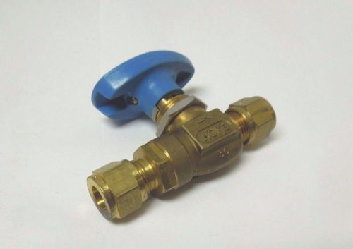 HOKE 7122G68 3/8&#034; BALL VALVE BRASS TUBE CONNECTION 1500 PSI    &lt;156NW