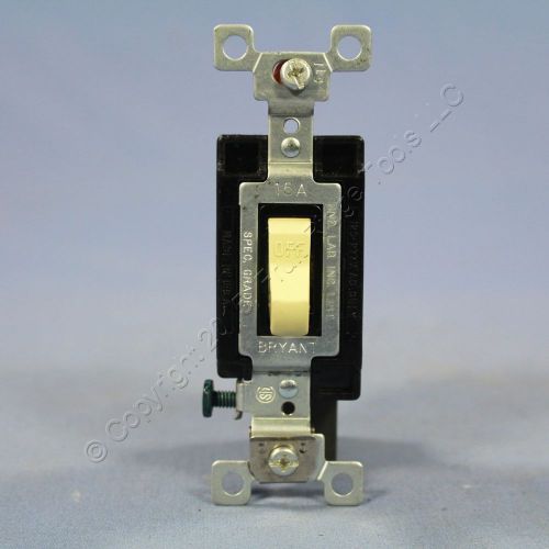 Bryant Ivory COMMERCIAL Single Pole Toggle Wall Light Switch 15A Bulk CS115BI