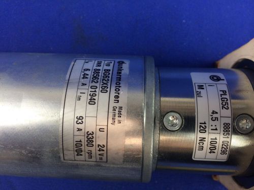 Dunkermotoren bg62x60 brushless dc motor with plg52 planetary gearbox for sale