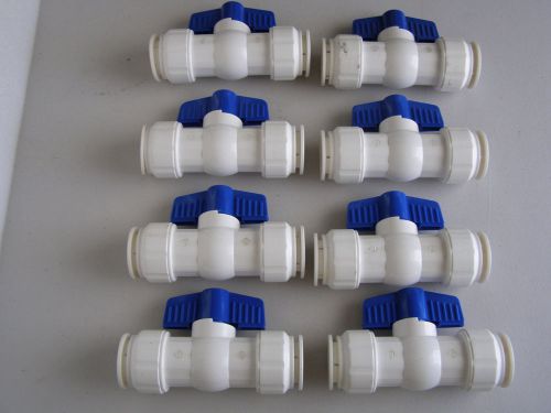 LOT OF 8   3/4&#034; Push Fit PVC Ball Valve 150F 100psi 117-8-34-34B NEW