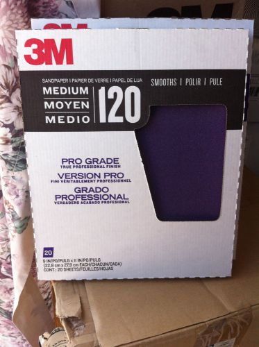 20 SHEETS 3M PRO GRADE ADVANCED SANDPAPER 120 GRIT NEW!!