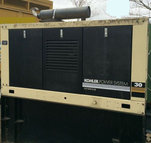Kohler 30 kw standby diesel generator set w/315 hours for sale